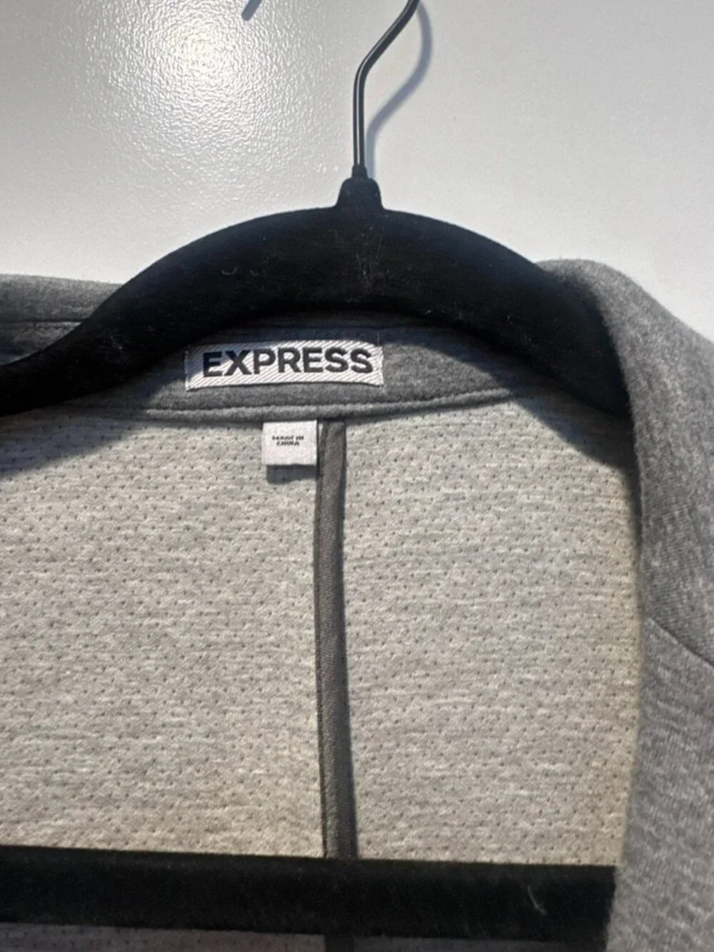 Express Men's Knit Sport Coat in heather gray Slim Fit Regular 44